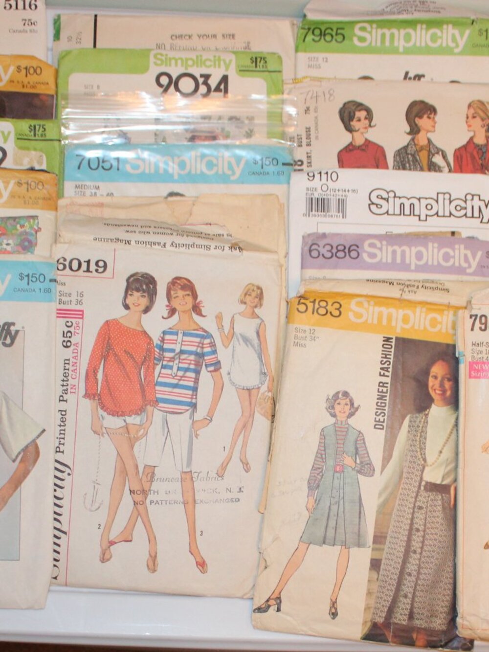 Vintage Sewing Patterns 60’s-90’s Lot Simplicity And Others 21 Patterns lot007